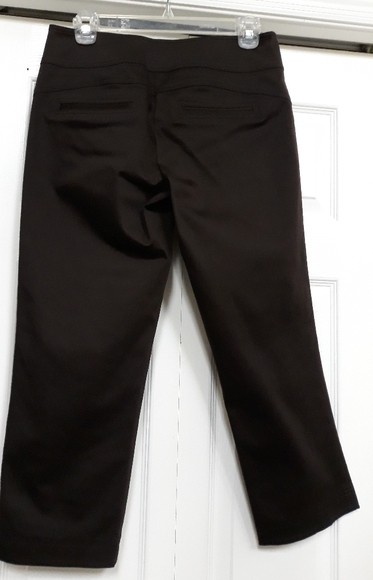 Caché Brown Cropped pants with Buckle size 4 - Picture 7 of 8